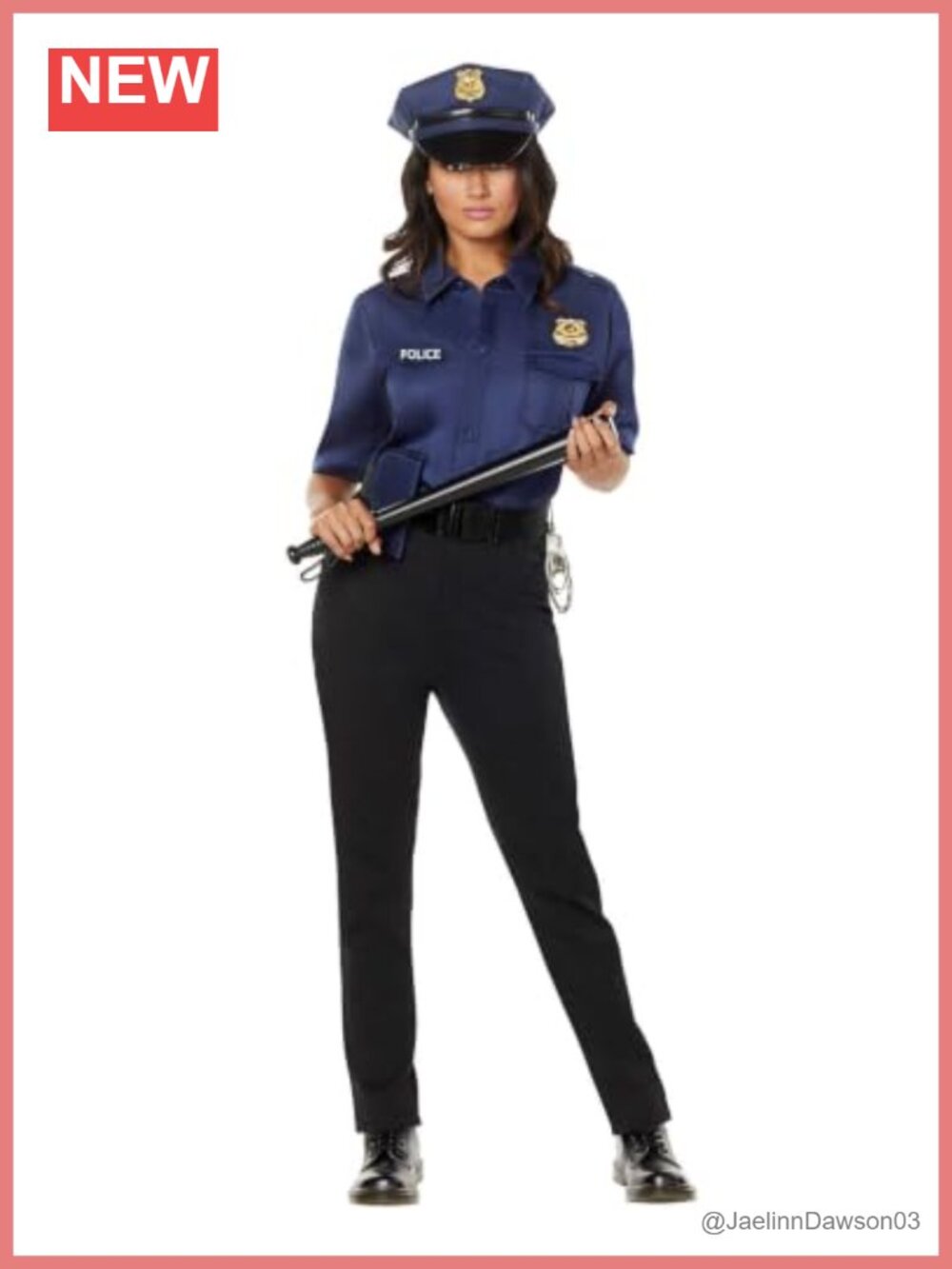 Adult Cop Costume Kit Police Officer Cosplay Halloween Roleplay